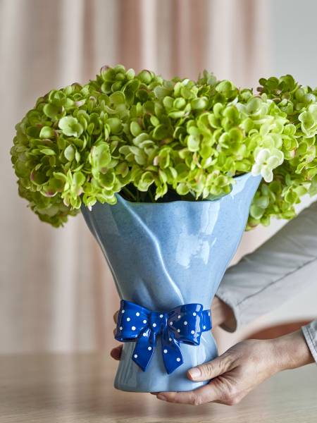Vase Belivia Blau - Keramik - 20 x 29 x 20 cm
