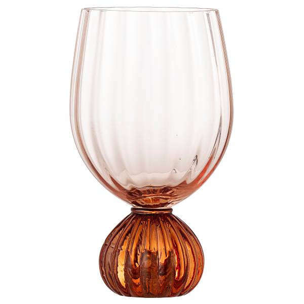 Wijnglas Taurin roze - gekleurd glas - 9 x 16 x 9 cm