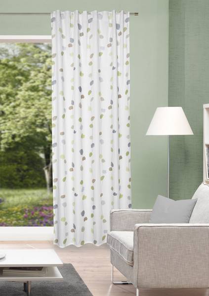 Rideau Effie tissu mélangé - Vert