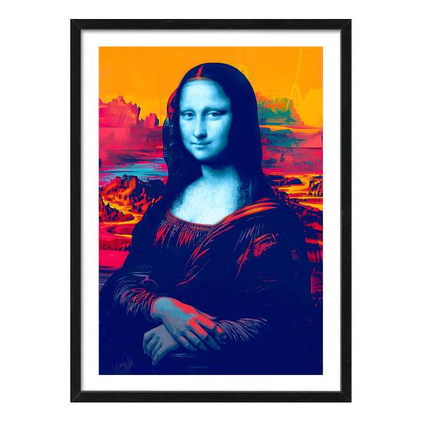 Bild Colorful Smile Floatglas - Blau / Orange / Rot