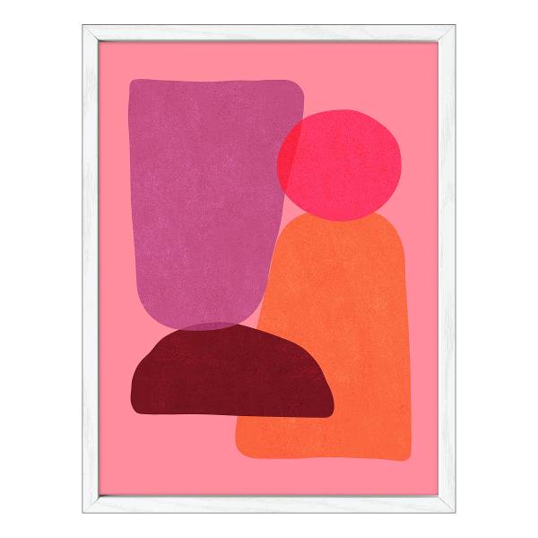 Bild Composition In Shades Of Red Floatglas - Rot / Pink / Orange