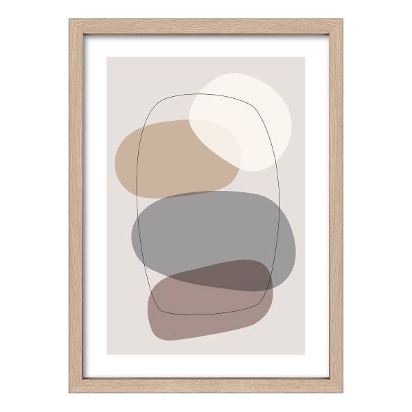 Bild Lines And Shapes VI Floatglas - Beige / Grau / Braun