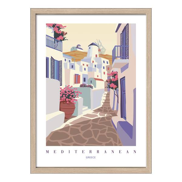 Afbeelding Greece floatglas - bruin/roze/wit
