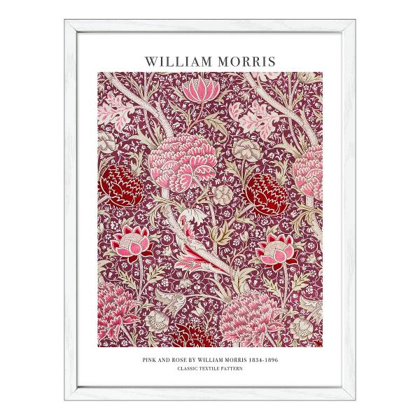Afbeelding Morris Pink And Rose II floatglas - rood/beige