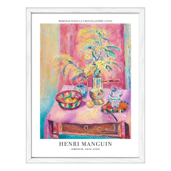 Bild Manguin Mimosas Dans Chocolatiere Floatglas - Pink / Gelb / Lila