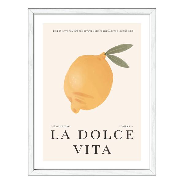 Tableau La Dolce Vita Verre float - beige / jaune / vert