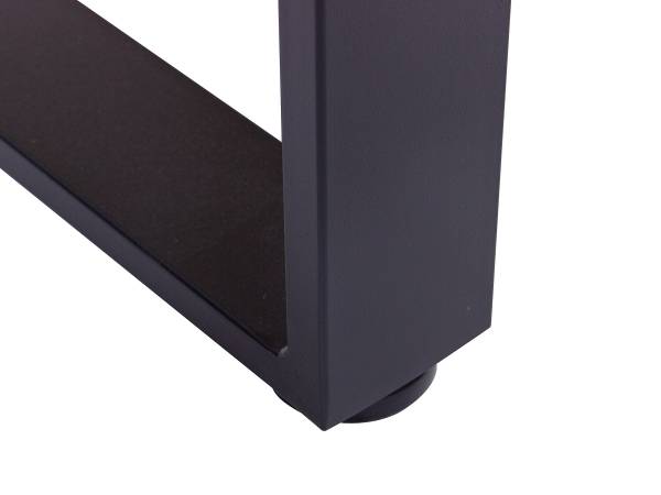 Schreibtisch Opochi Schwarz - Braun - Stahl - 160 x 75 x 73 cm