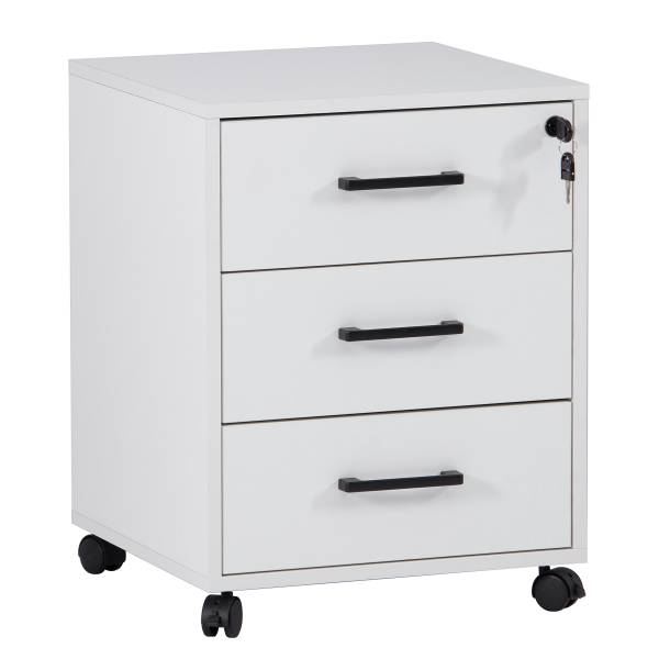Rollcontainer Yaska Weiß - Tiefe: 42 cm