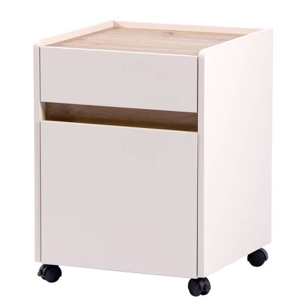 Rollcontainer Aluri Beige - Braun - Holzwerkstoff - 43 x 57 x 43 cm