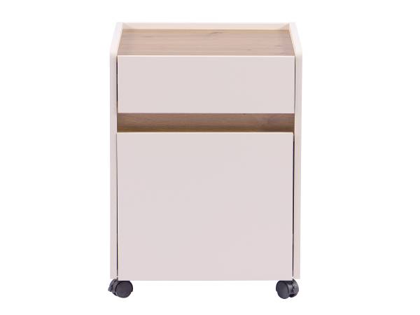 Rollcontainer Aluri Beige - Braun - Holzwerkstoff - 43 x 57 x 43 cm