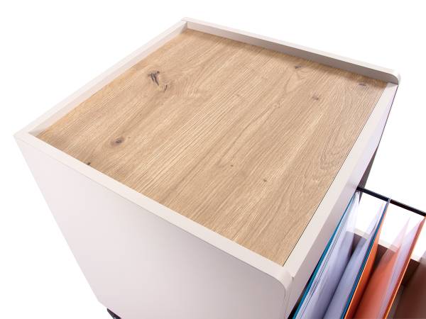 Rollcontainer Aluri Beige - Braun - Holzwerkstoff - 43 x 57 x 43 cm