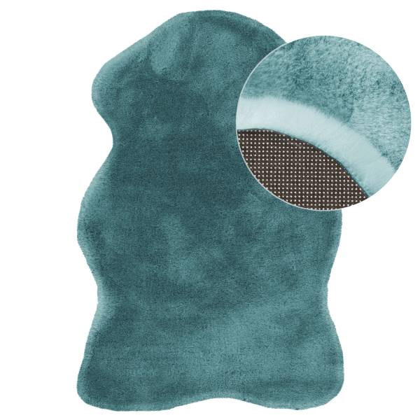 Hochflorteppich Rabbit Sheepskin 225 Polyester - Türkis