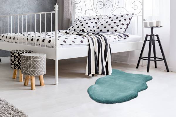 Hochflorteppich Rabbit Sheepskin 225 Polyester - Türkis