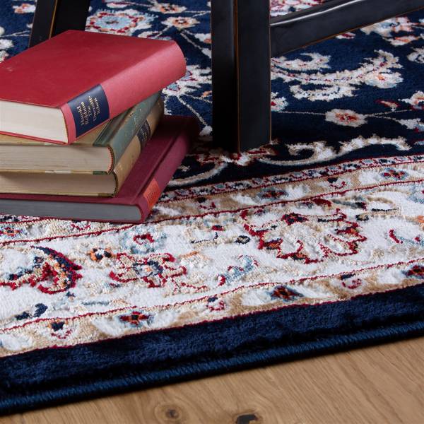 Kurzflorteppich Safa 751 Polyester - Marineblau - 120 x 170 cm