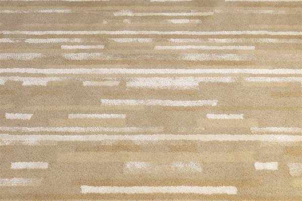 Kurzflorteppich Satin 8059 Wolle / Viskose - Beige
