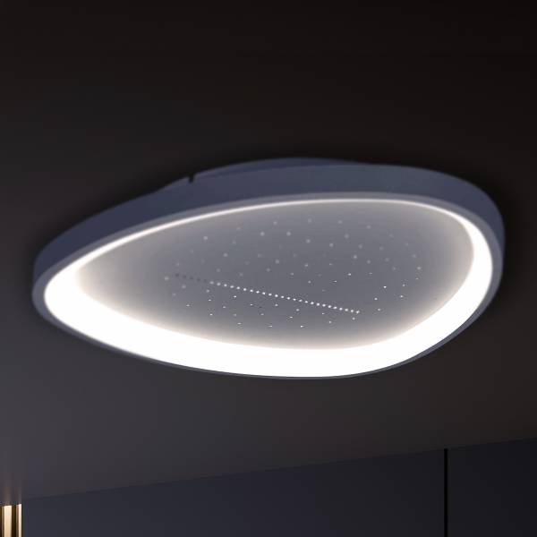 LED-Deckenleuchte Argesa Stahl / Acrylglas - Weiß - 1-flammig - 42 x 42 cm