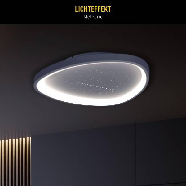 LED-Deckenleuchte Argesa Stahl / Acrylglas - Weiß - 1-flammig - 42 x 42 cm