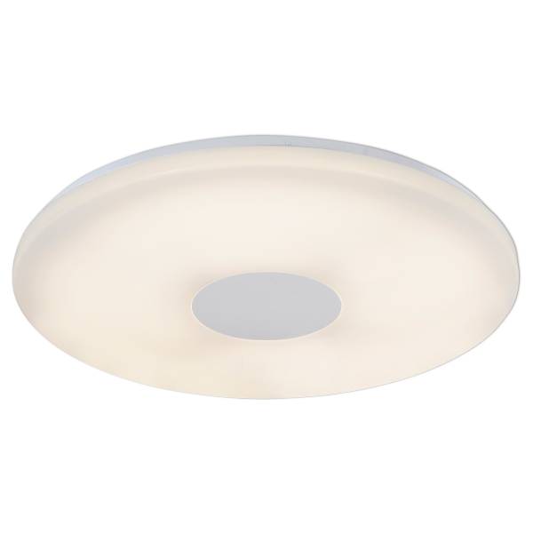 Plafonnier LED Perth Aluminium - Argent / Blanc - 1 flamme