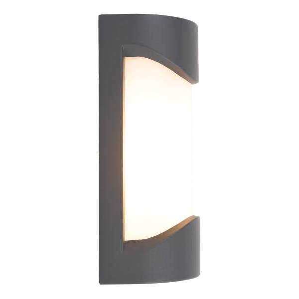 Applique ext. Praline Type B aluminium - anthracite / blanc - 1 ampoule