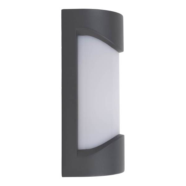 Applique ext. Praline Type B aluminium - anthracite / blanc - 1 ampoule