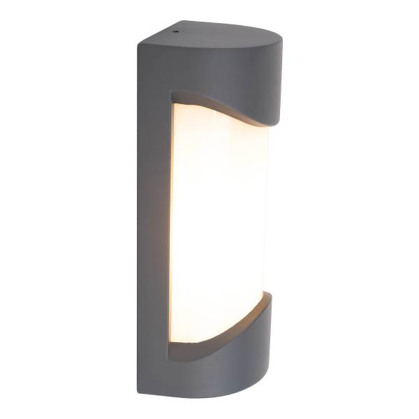 Applique ext. Praline Type B aluminium - anthracite / blanc - 1 ampoule