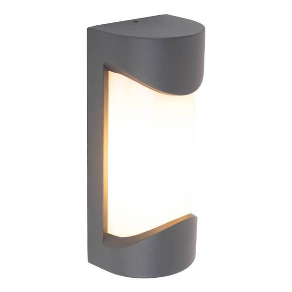 Applique ext. Praline Type B aluminium - anthracite / blanc - 1 ampoule
