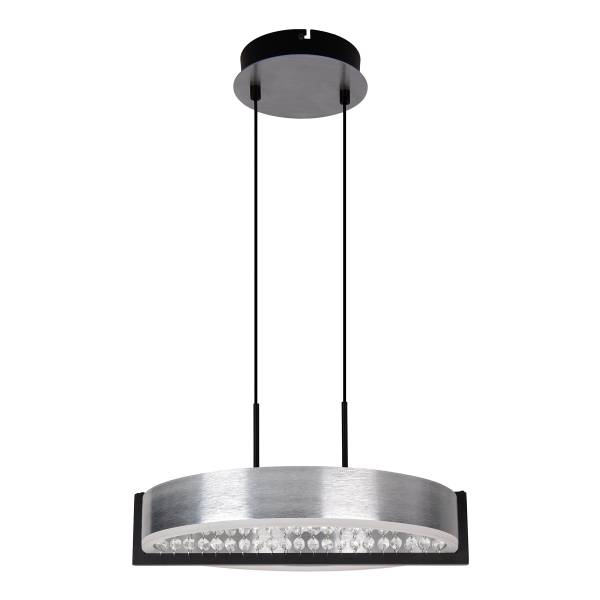 Lampada a sospensione LED Yvaris Ferro - Argento / Nero - 1 punti luce