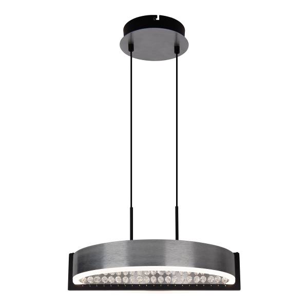 Lampada a sospensione LED Yvaris Ferro - Argento / Nero - 1 punti luce