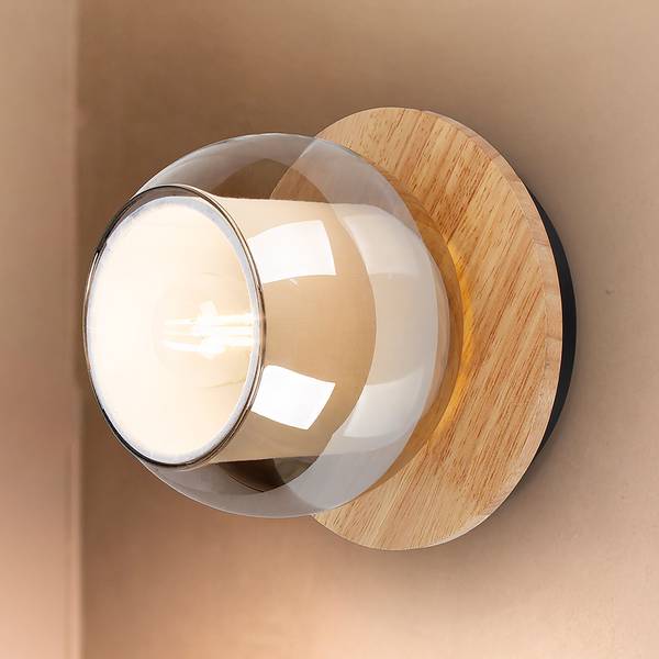 Deckenleuchte Texas Typ B Gummibaum / Rauchglas - Braun - Flammenanzahl: 1