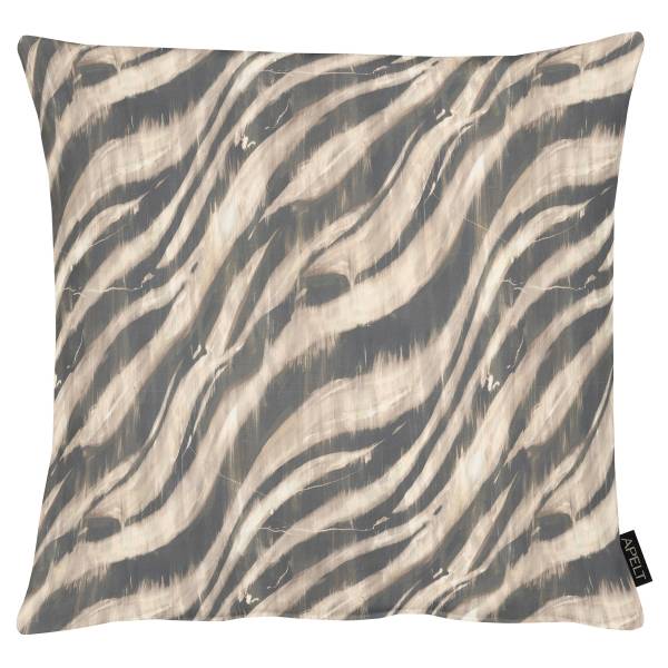 Hoes voor sierkussen Zazu katoen - crèmekleurig/taupe - 46 x 46 cm