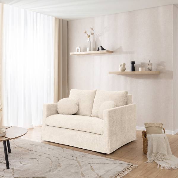 Wechselbezug für 2-Sitzer Sofa Marail Chenille Cristy: Creme