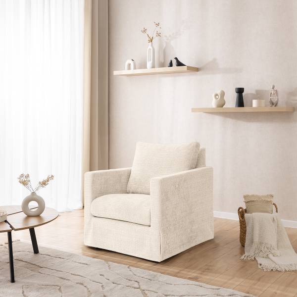 Sessel Marail Chenille Cristy: Creme