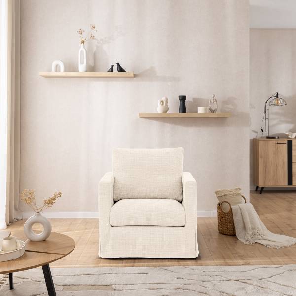 Sessel Marail Chenille Cristy: Creme