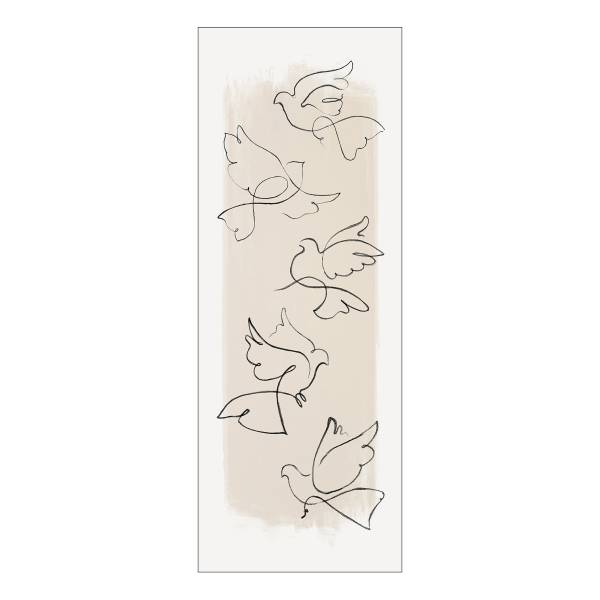 Leinwandbild Feel Free Beige - Weiß - Holzwerkstoff - Papier - 27 x 77 x 2 cm