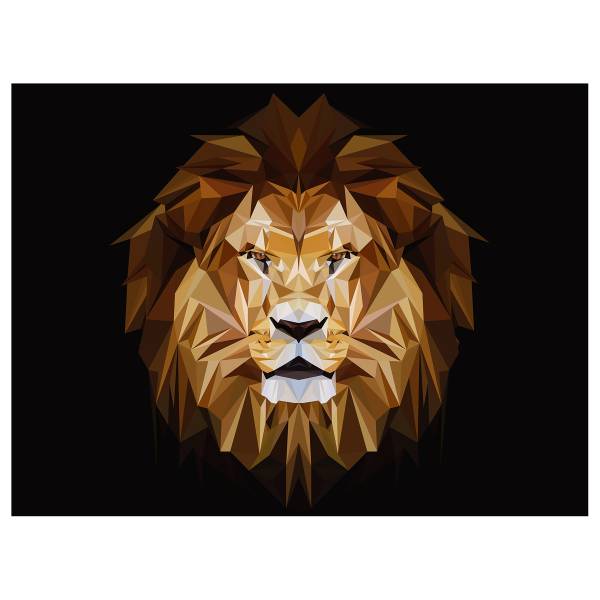 Tableau Tête animale abstraite II Noir - Marron - Bois manufacturé - Papier - 116 x 84 x 2.4 cm