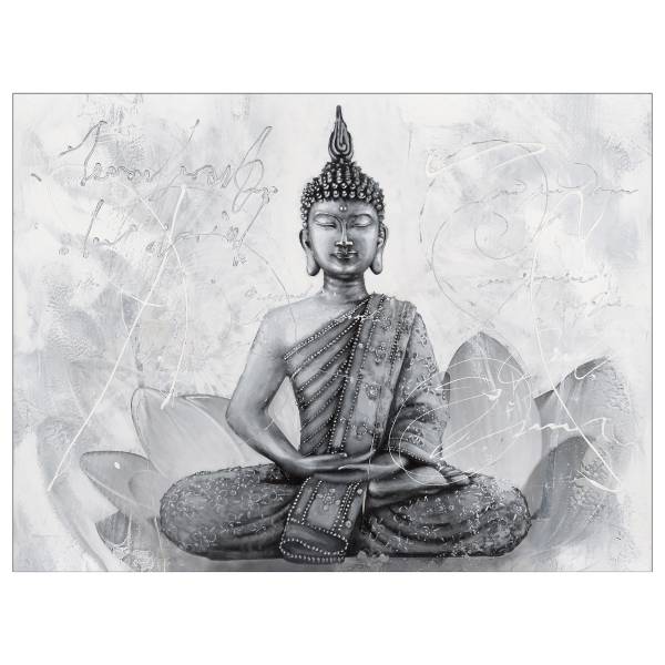 Afbeelding Karma III grijs - wit - plaatmateriaal op houtbasis - papier - 116 x 84 x 2.4 cm