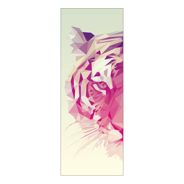 Afbeelding Polygonal Tiger beige - geel - plaatmateriaal op houtbasis - papier - 27 x 77 x 2 cm