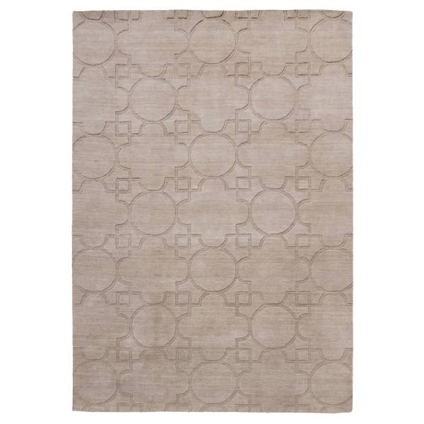Kurzflorteppich Ganges 310 Beige - Wolle - 80 x 1.7 x 150 cm