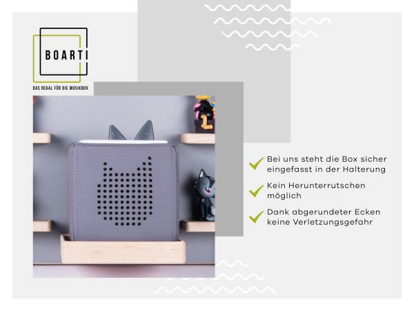 Regal Boarti für Hörfiguren - Dino Grau
