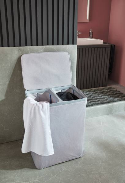 Wasmand Bob grijs - polyester - andere - polypropeen - 56 x 67 x 40 cm