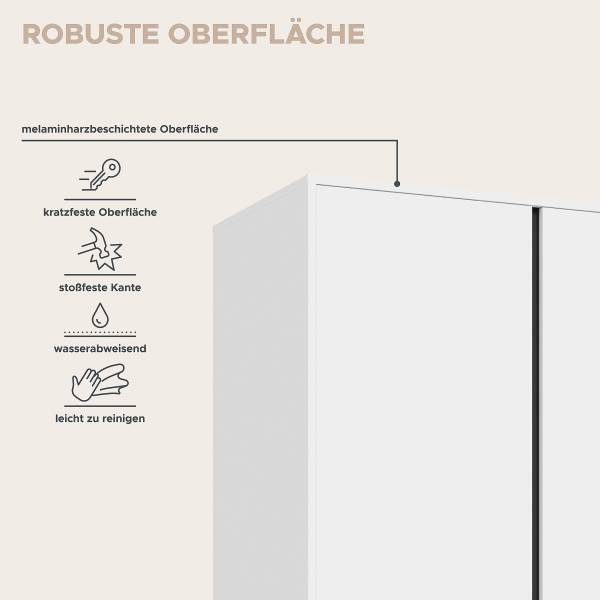 Drehtürenschrank Falun Weiß - Breite: 100 cm