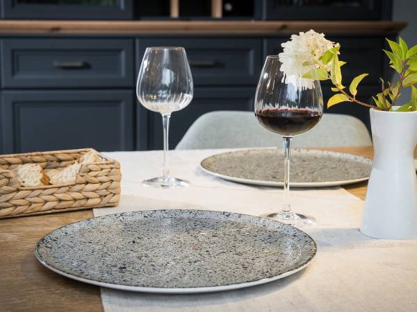 Pizzabord Stone Collection steengoed - grijs