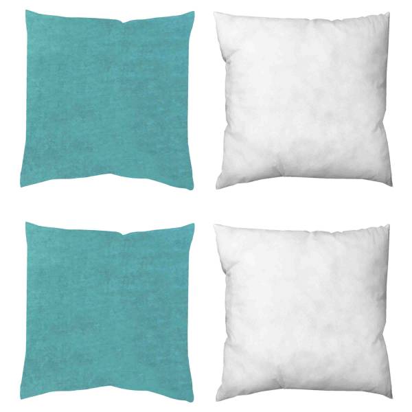 Dekokissen Elmer 2er-Set Polyester - Türkis - 50 x 50 cm
