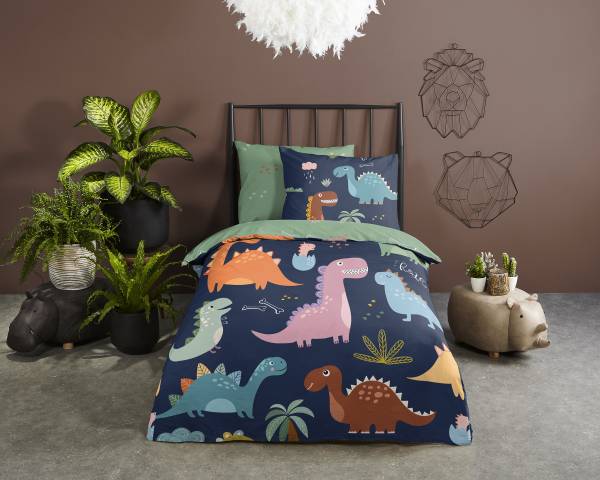 Kinderbettwäsche Terra Microfaser - 140 x 200/220 cm + Kissen 70 x 60 cm