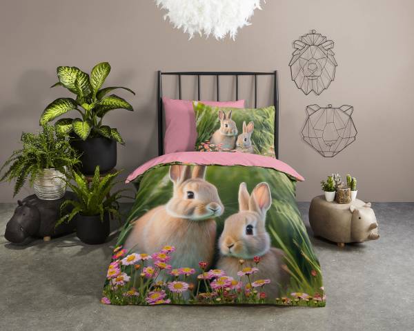 Kinderbettwäsche Izzy Microfaser - 140 x 200/220 cm + Kissen 70 x 60 cm