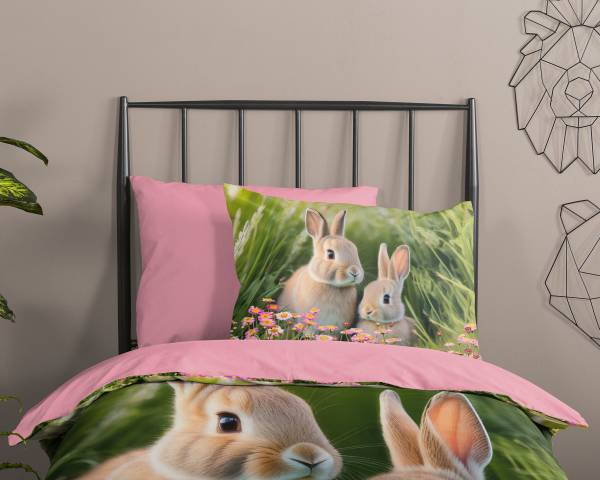 Kinderbettwäsche Izzy Microfaser - 140 x 200/220 cm + Kissen 70 x 60 cm