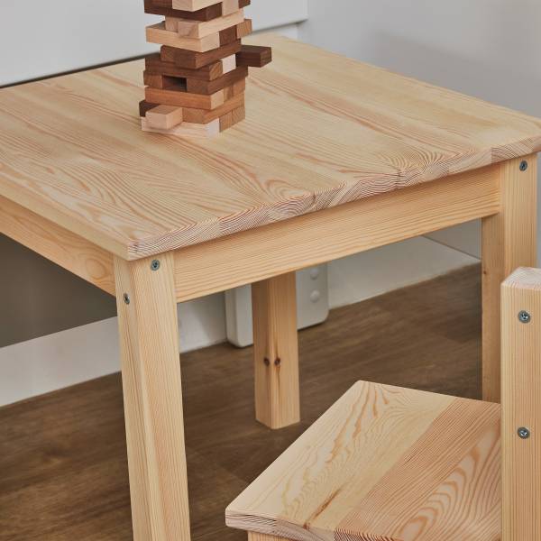 Spieltisch-Set Mads 3-teilig Kiefer Natur