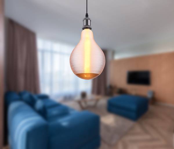 LED-lichtbron Kamp gekleurd glas - zilverkleurig/zwart