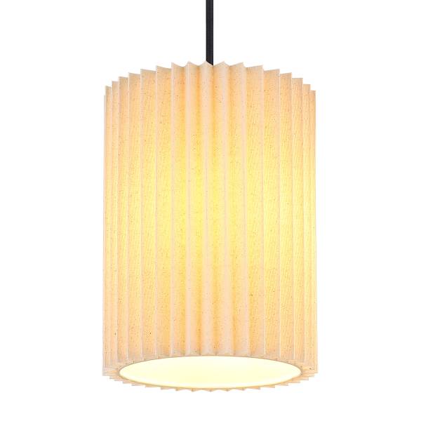 Pendelleuchte Page Eisen / Textil - Beige - 3-flammig