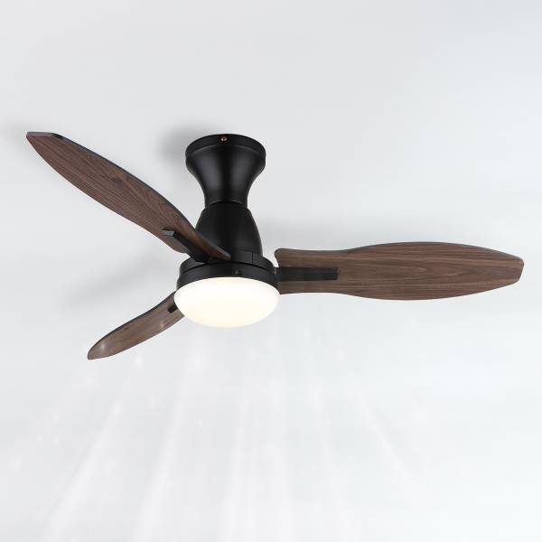 LED-Deckenventilator Gale Eisen - 1-flammig - Schwarz